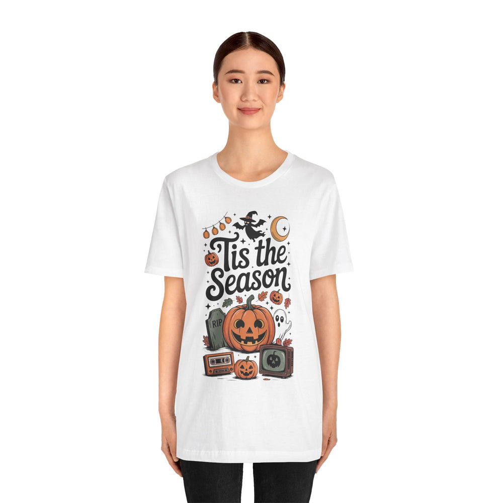 Halloween Short Sleeve Tee, Ghost and Pumpkin Shirt, Fall Festival Outfit, Spooky Season Top, Trick or Treat T-Shirt