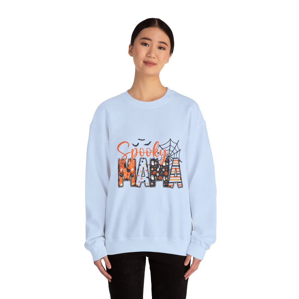 Spooky Mama Sweatshirt, Cozy Halloween Pullover, Fall Fashion, Unisex Crewneck, Halloween Gift, Seasonal Apparel