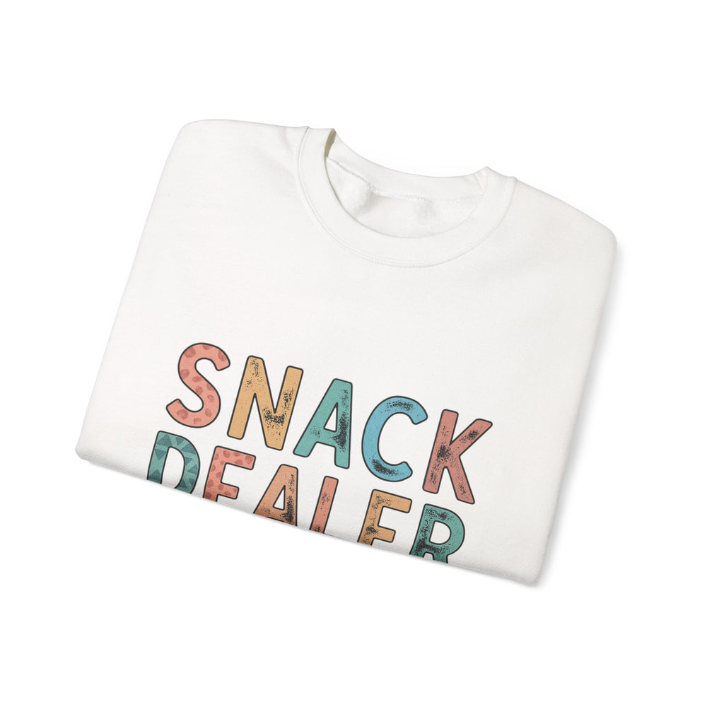 Snack Dealer Crewneck Sweatshirt, Funny Sweatshirt, Gift for Foodies, Cozy Lounge Wear, Unisex Apparel, Trendy Casual Outfit