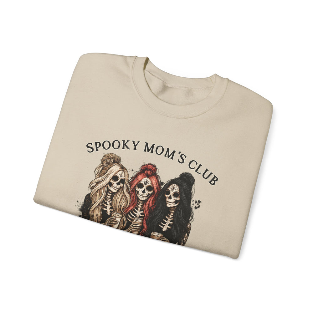 Spooky Moms Club Sweatshirt, Halloween Apparel, Cozy Crewneck, Gift for Moms, Funny Fall Sweater, Caffeine Required Design