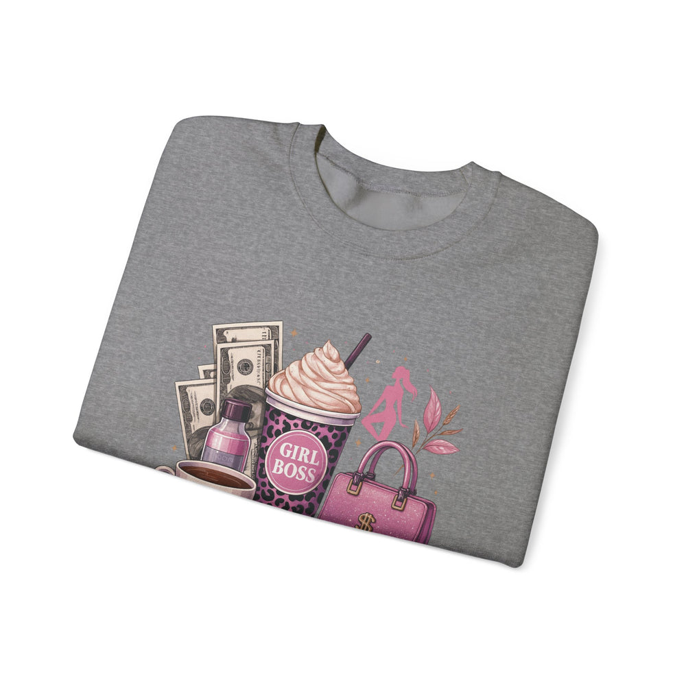 Boss Babe Crewneck Sweatshirt, Inspirational Sweatshirt for Women, Gift for Her, Casual Outfit, Girls Night Out