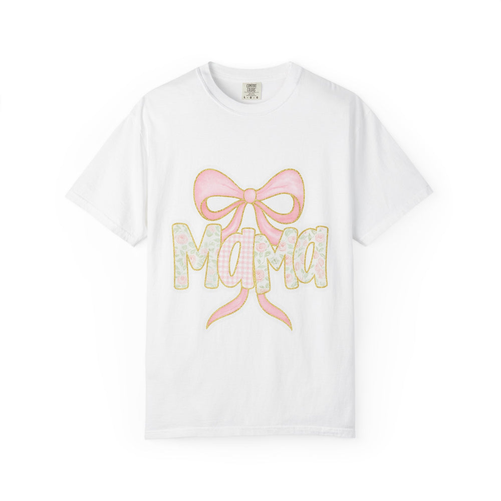 Mama Bow Graphic T-Shirt, Gift for Mom, Cute Mother's Day Tee, Family Matching Outfit, Casual Daily Wear