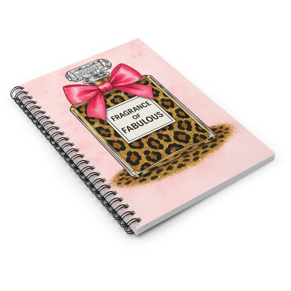 Fabulous Fragrance Spiral Notebook - Stylish Journaling, Gift for Her, Pink Leopard Print, School Supplies, Daily Planner
