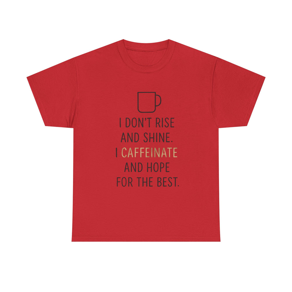 Caffeine & Hope Tee, Unisex Cotton Shirt for Coffee Lovers, Gift for Friends, Inspirational Tee, Casual Wear, Funny Quote Shirt