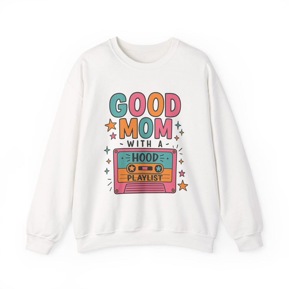 Vintage Mom Playlist Crewneck Sweatshirt, Cute Gift for Mothers, Mother's Day, Casual Comfort, Unique T-Shirt Alternative, Retro Vibes