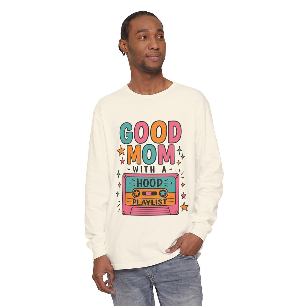Good Mom Hoodie Playlist Long Sleeve T-Shirt, Unisex Gift for Moms, Casual Wear, Music Lovers, Birthday Gift, Mother's Day