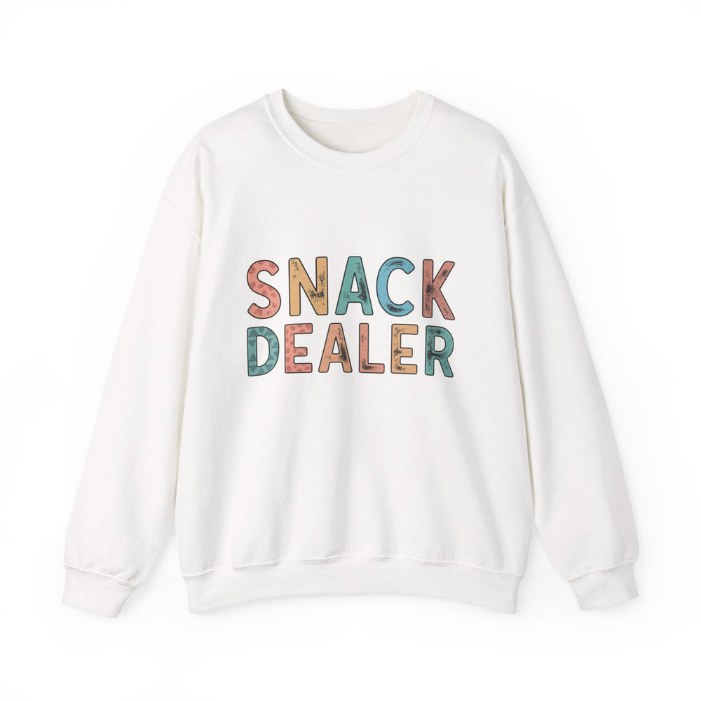 Snack Dealer Crewneck Sweatshirt, Funny Sweatshirt, Gift for Foodies, Cozy Lounge Wear, Unisex Apparel, Trendy Casual Outfit