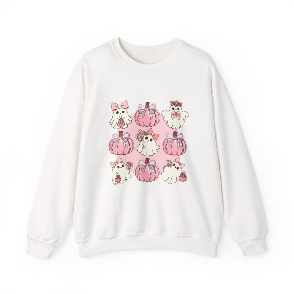 Cute Ghost and Pumpkin Sweatshirt for Fall, Halloween Sweatshirt, Unisex Crewneck, Cozy Halloween Gift, Fall Fashion