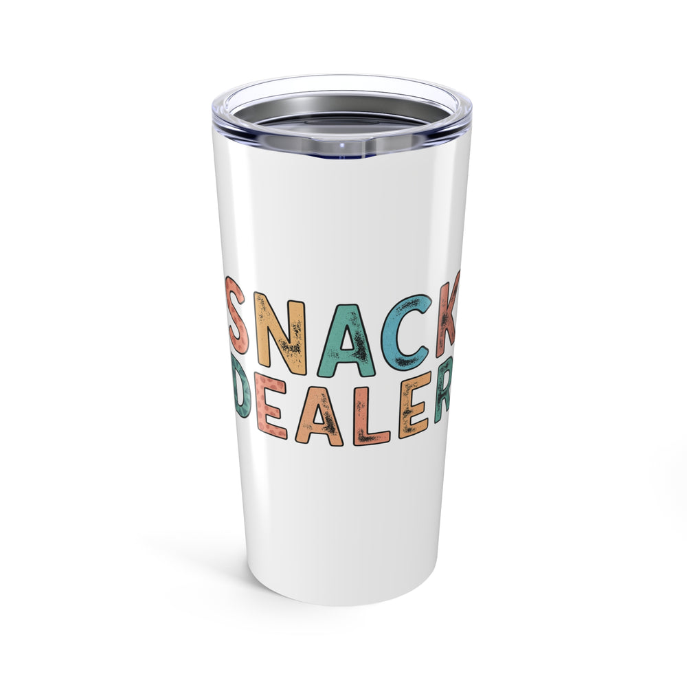 Snack Dealer Tumbler 20oz, Fun Travel Mug, Gift for Snack Lovers, Personalized Insulated Cup, Unique Kitchen Accessory
