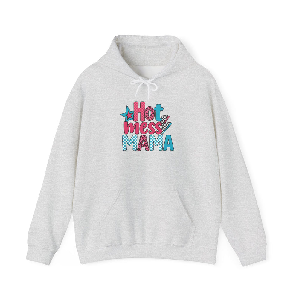 Hot Mess Mama Hoodie, Funny Sweatshirt for Moms, Gift for Mothers Day, Relaxed Casualwear, Cozy Pullover, Everyday Comfort