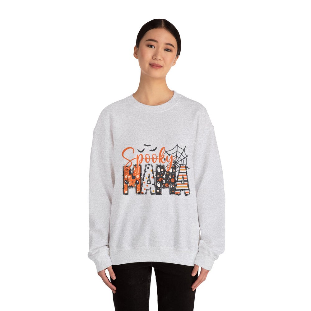 Spooky Mama Sweatshirt, Cozy Halloween Pullover, Fall Fashion, Unisex Crewneck, Halloween Gift, Seasonal Apparel