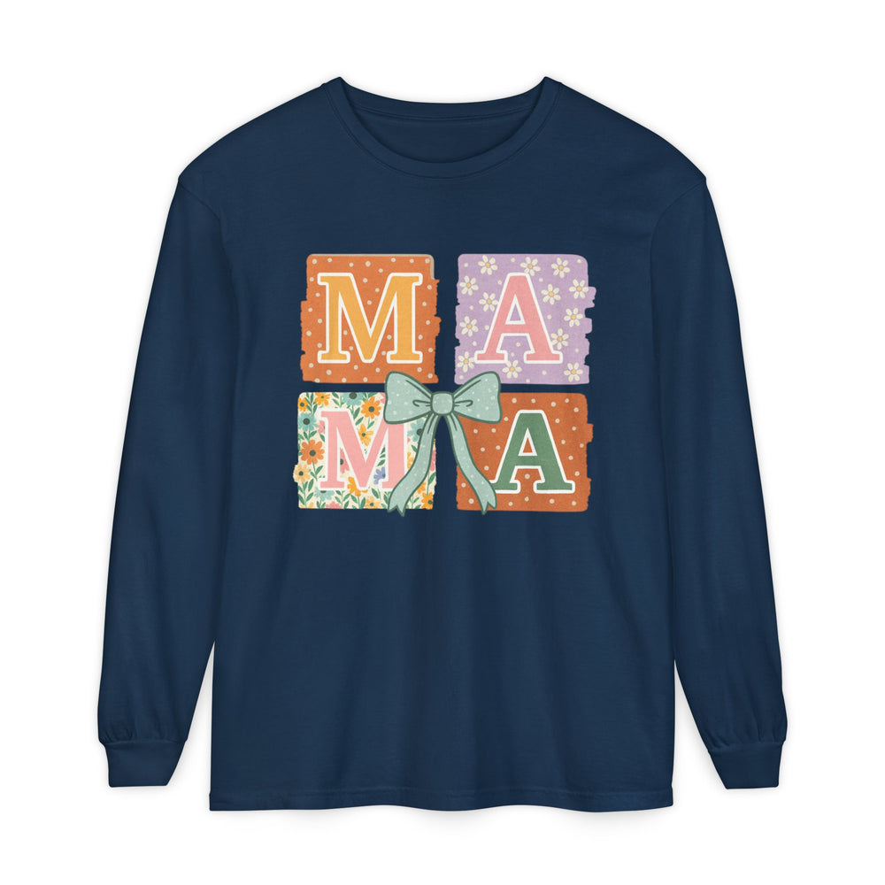 Mama Long Sleeve T-Shirt, Gift for Mom, Floral T-Shirt, Mother’s Day Gift, Comfortable Casual Wear