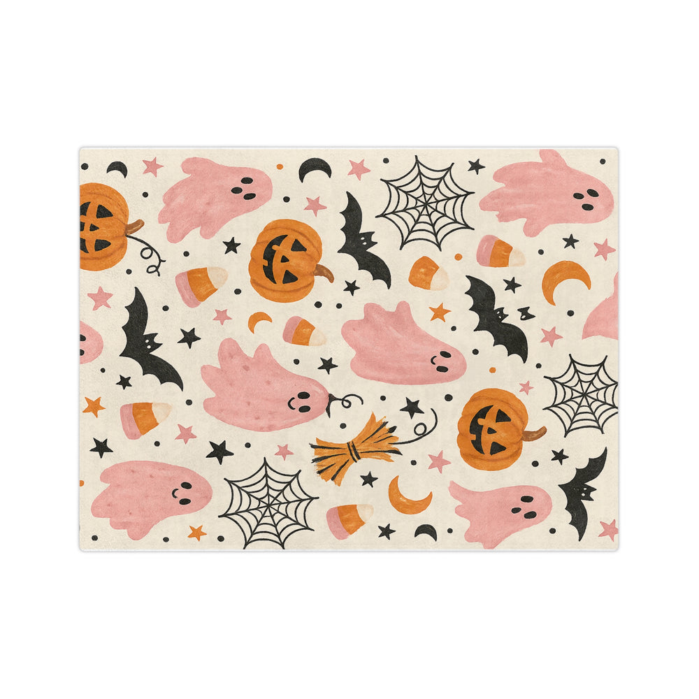 Halloween Ghost Blanket, Cozy Fall Decor, Microfiber Throw, Spooky Season Gifts, Kids Ghost Blanket